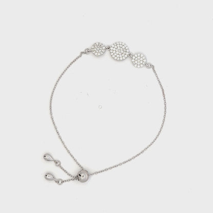 Rhodium belmont bracelet