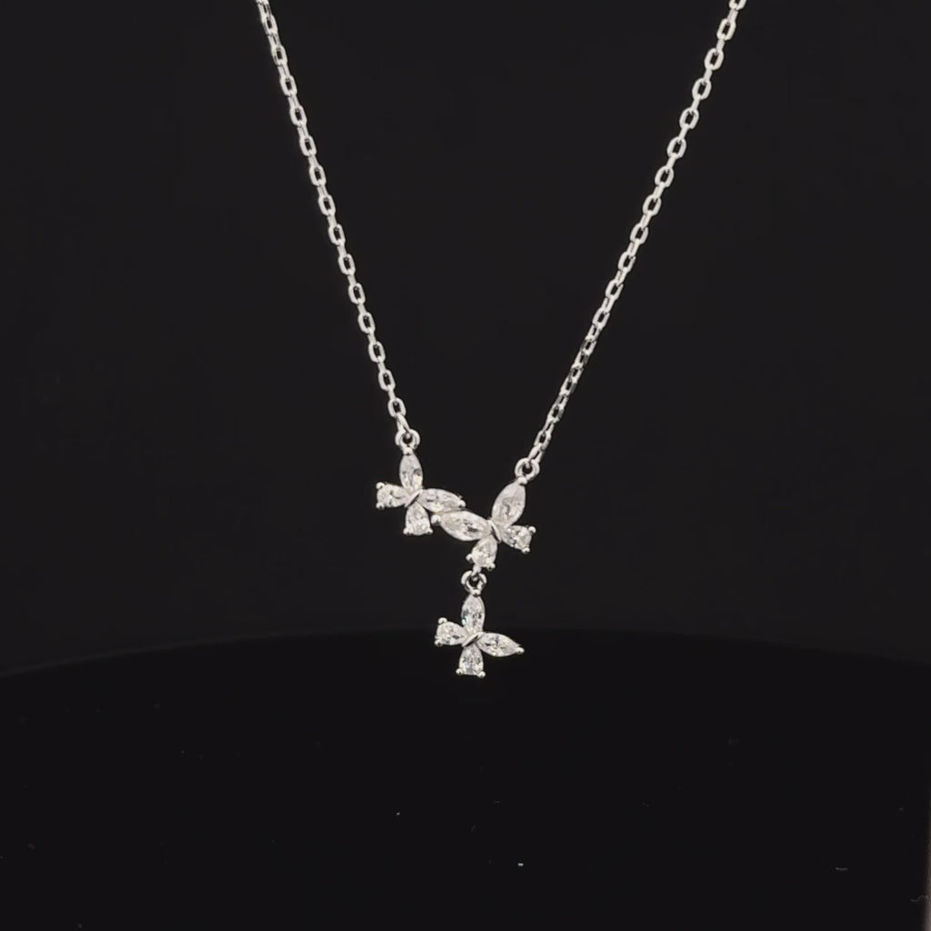 The Diamond Butterfly Cascade chain with pendant
