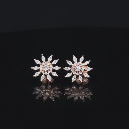 ROSEGOLD DIAMOND SETTING EARRING