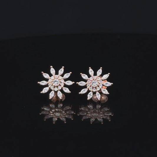 ROSEGOLD DIAMOND SETTING EARRING
