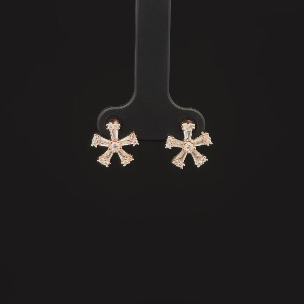 MULTISTONE ROSEGOLD EARRING