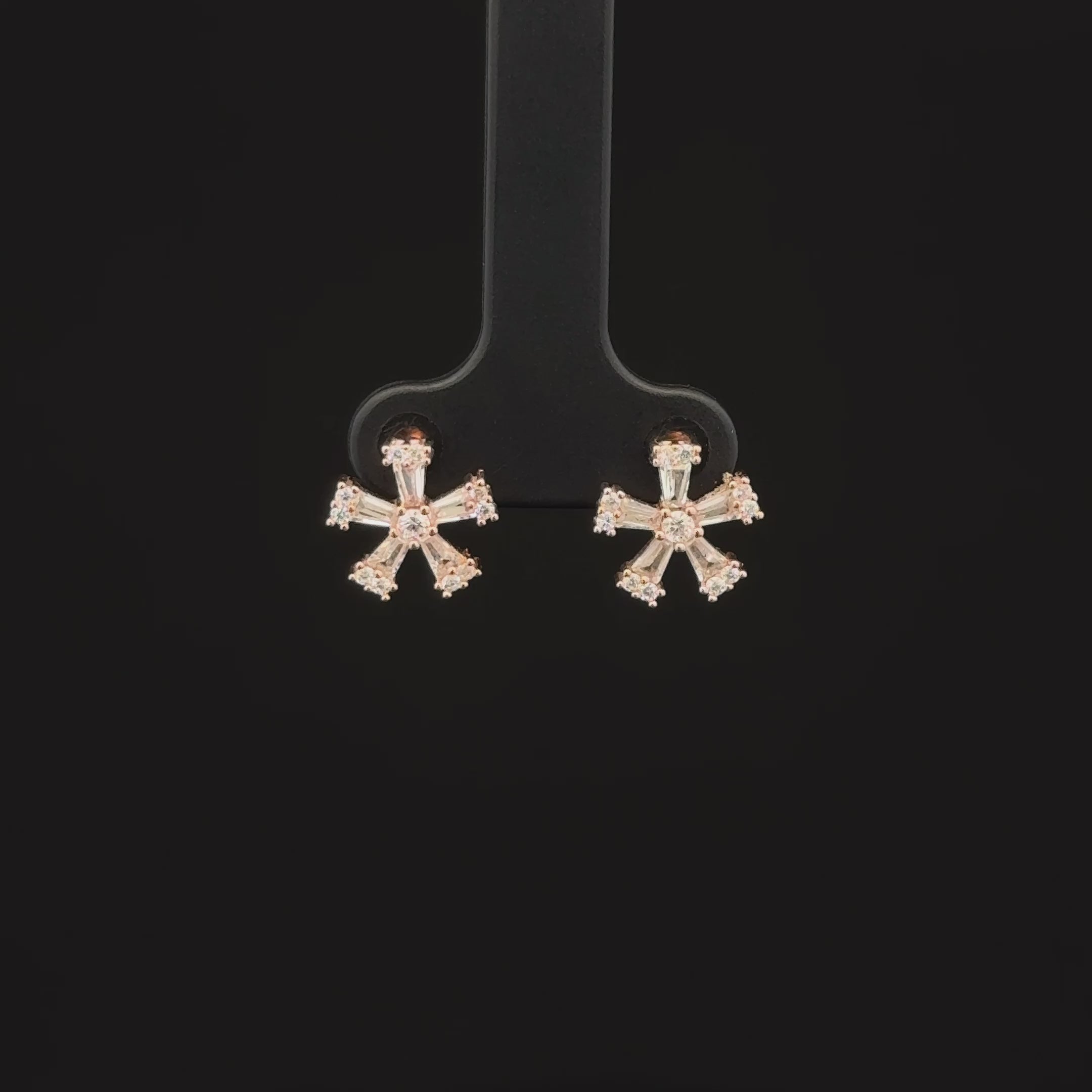 MULTISTONE ROSEGOLD EARRING