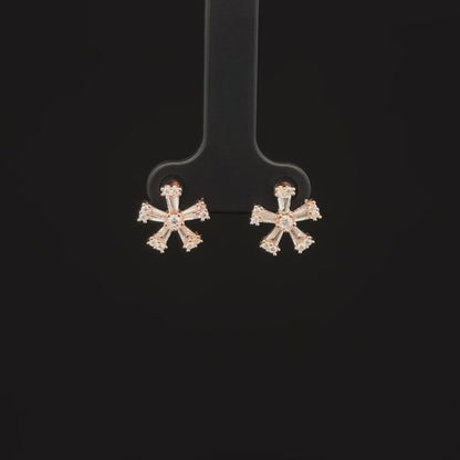 MULTISTONE ROSEGOLD EARRING