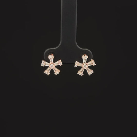 MULTISTONE ROSEGOLD EARRING