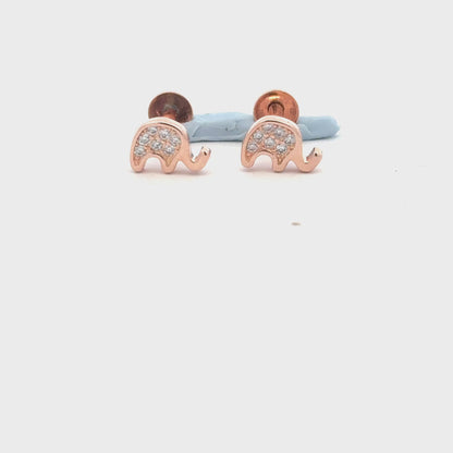 Rosegold Elephant Earring