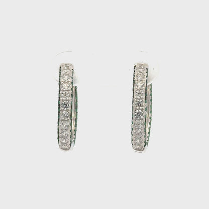 Green Side Stone Baali Earring