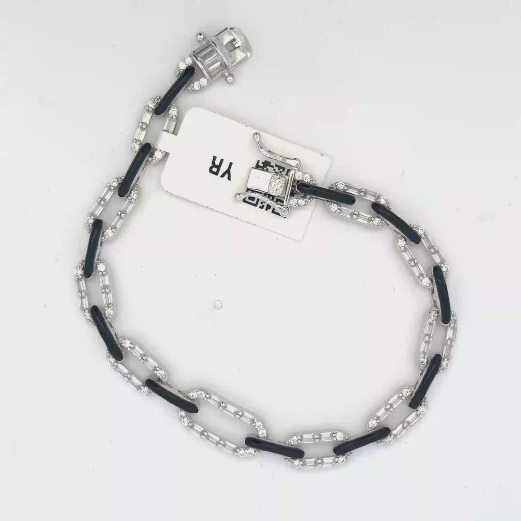 Unisex Black enamel Bracelet