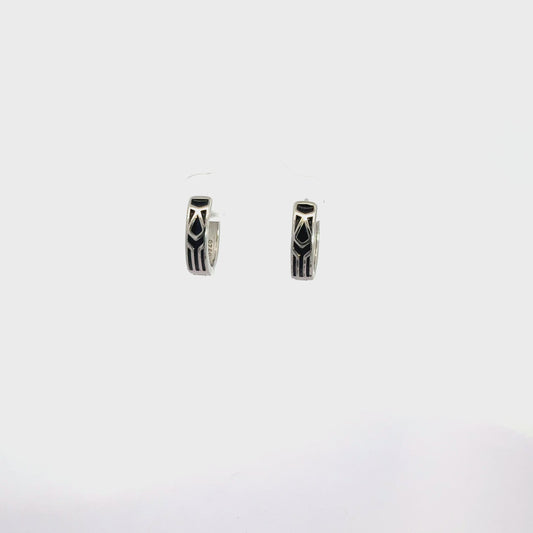 Black Enamel Baali Earring