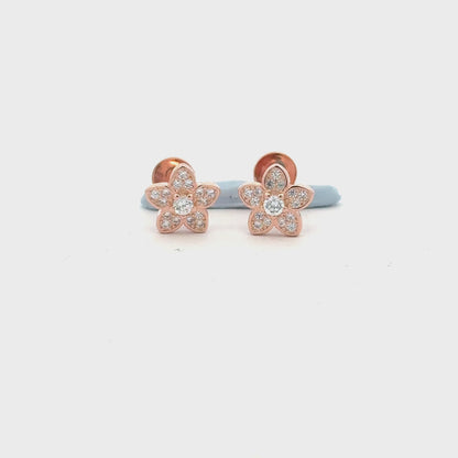 Flower Rosegold Earring