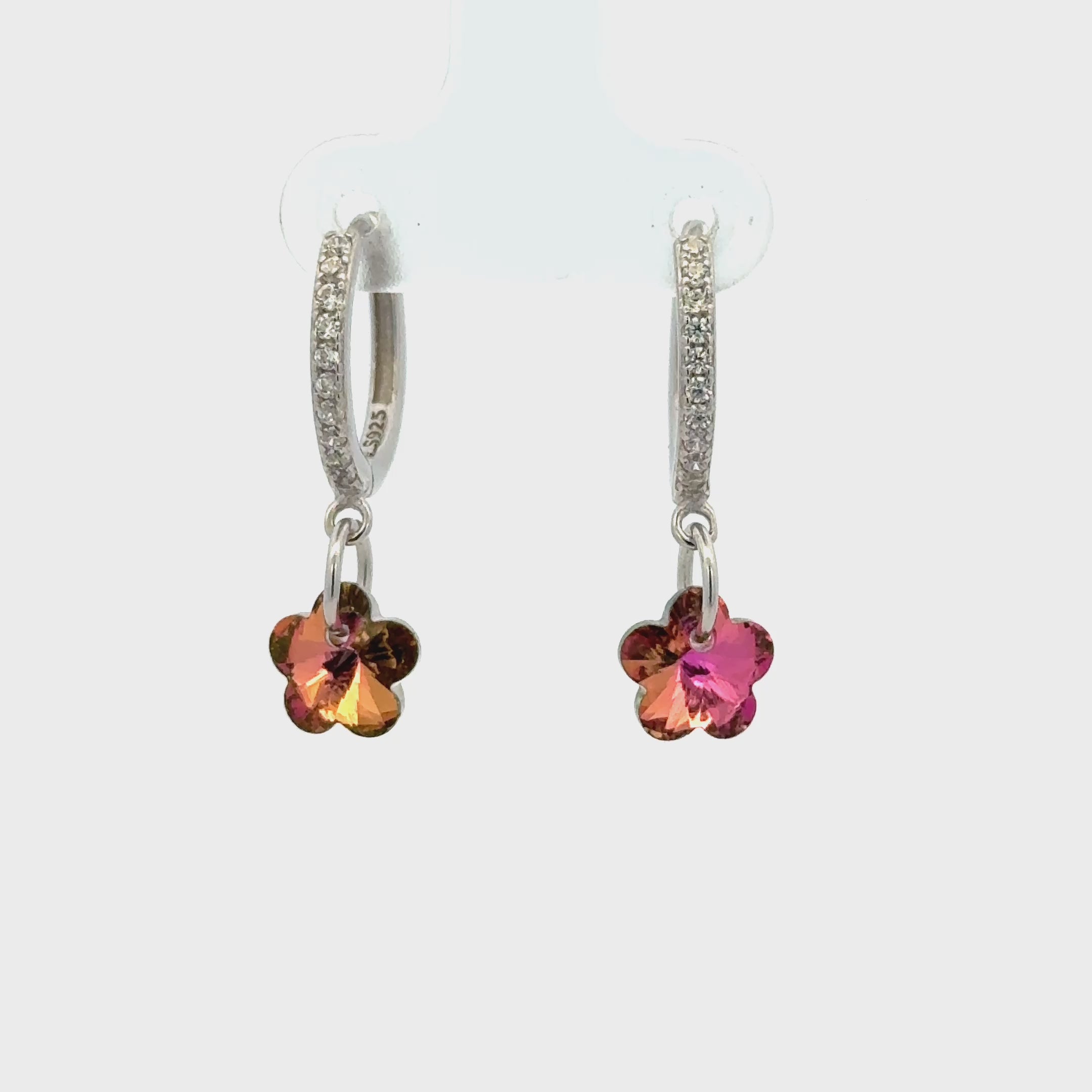 Flower Black Drops Baali Earring