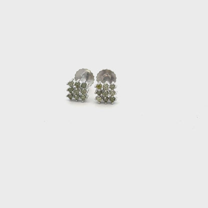 Multistone Light Green Earrings