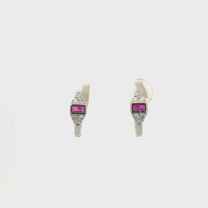 Red Stone Bali Earring