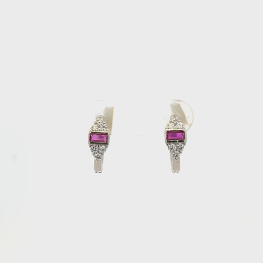Red Stone Bali Earring