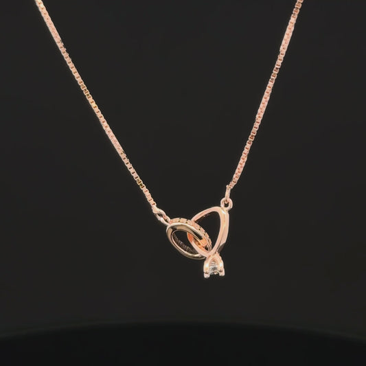 SOLITAIRE ROSEGOLD CHAIN WITH PENDANT