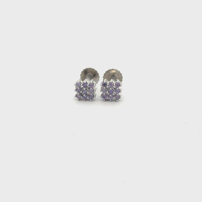 Multistone Violet Earrings