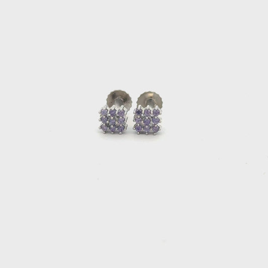 Multistone Violet Earrings
