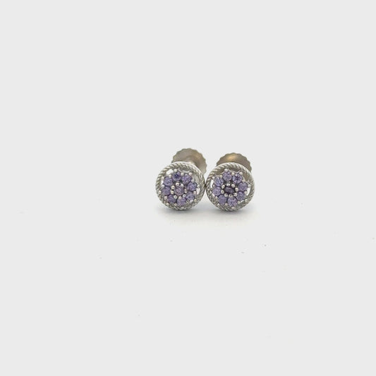 Violet Multistone Earring