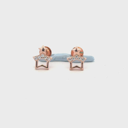 Star Rosegold Earring