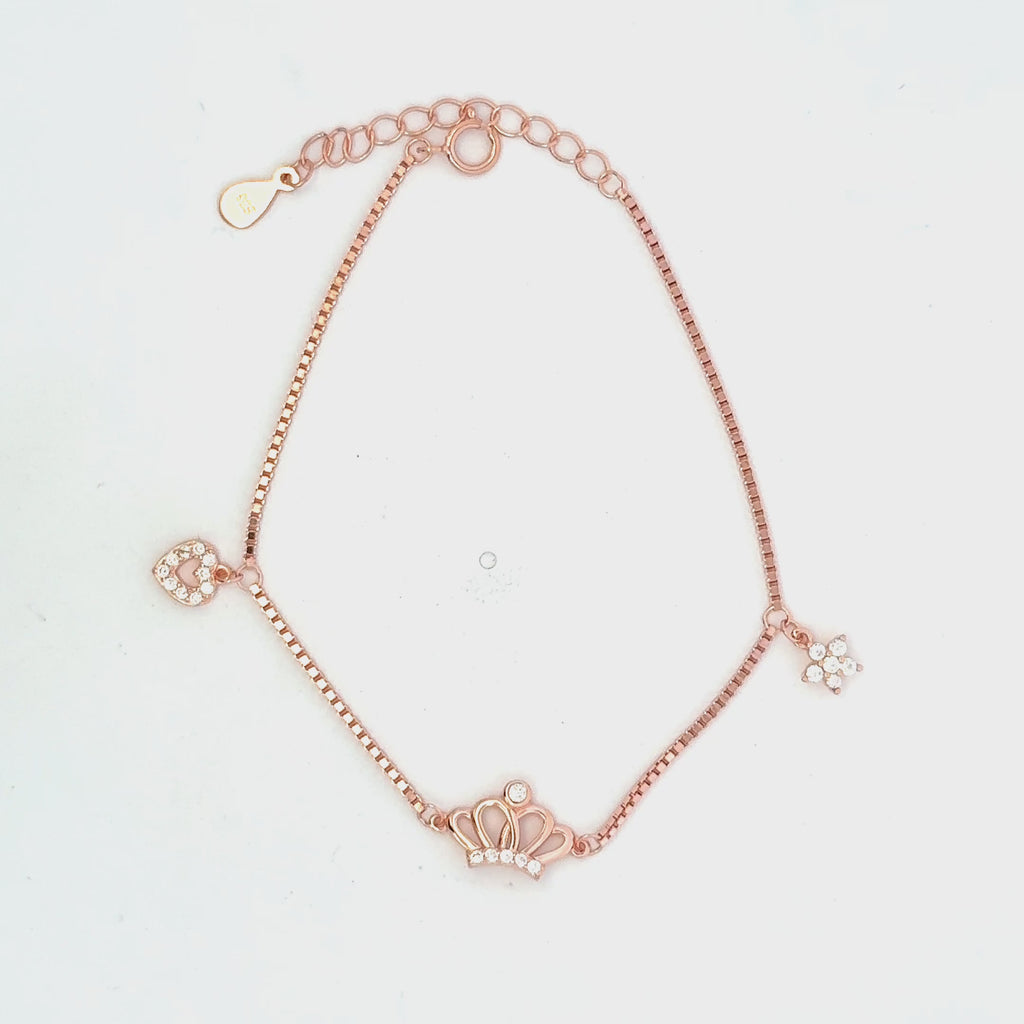 Hanging charm crown Bracelet