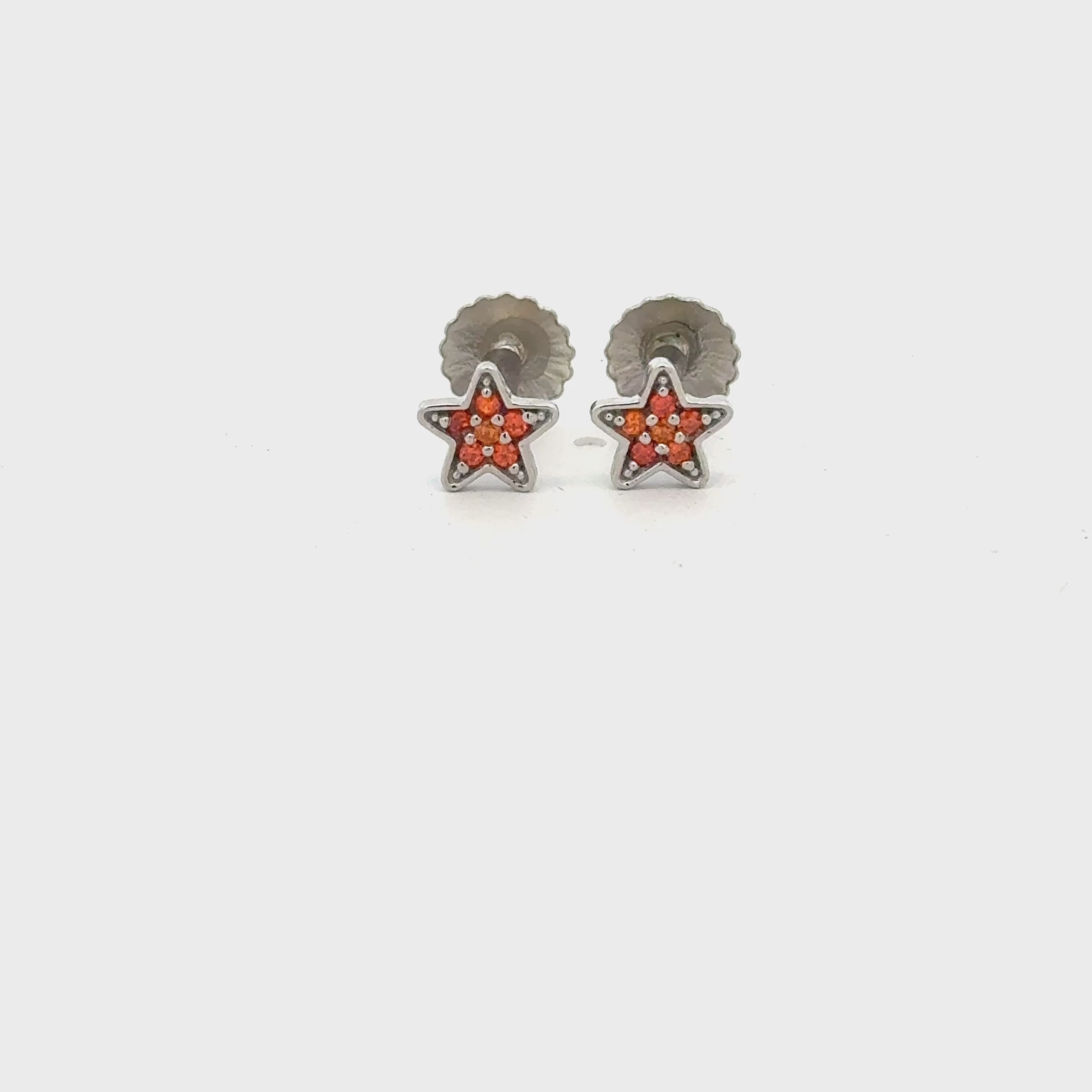 Star Orange Earring