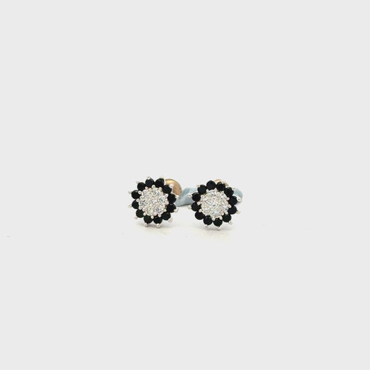 Multistone Black Second Earrings