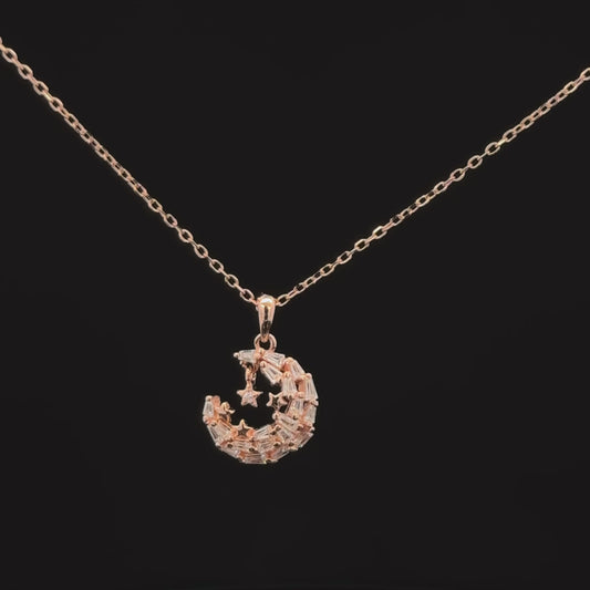 MOON ROSEGOLD CHAIN WITH PENDANT