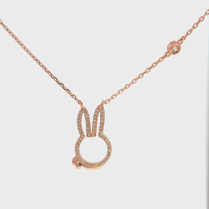 Rosegold Bunny Chain with pendant