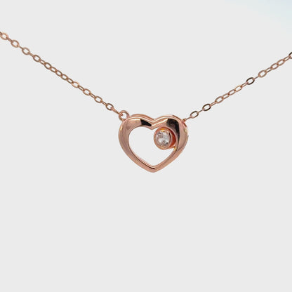 Rosegold Heart Chain With Pendant