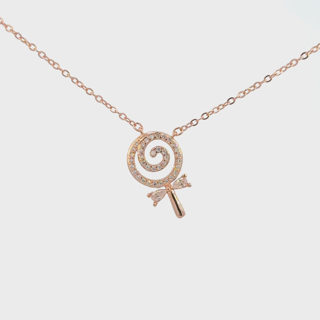 Rosegold lalipop chian with pendent