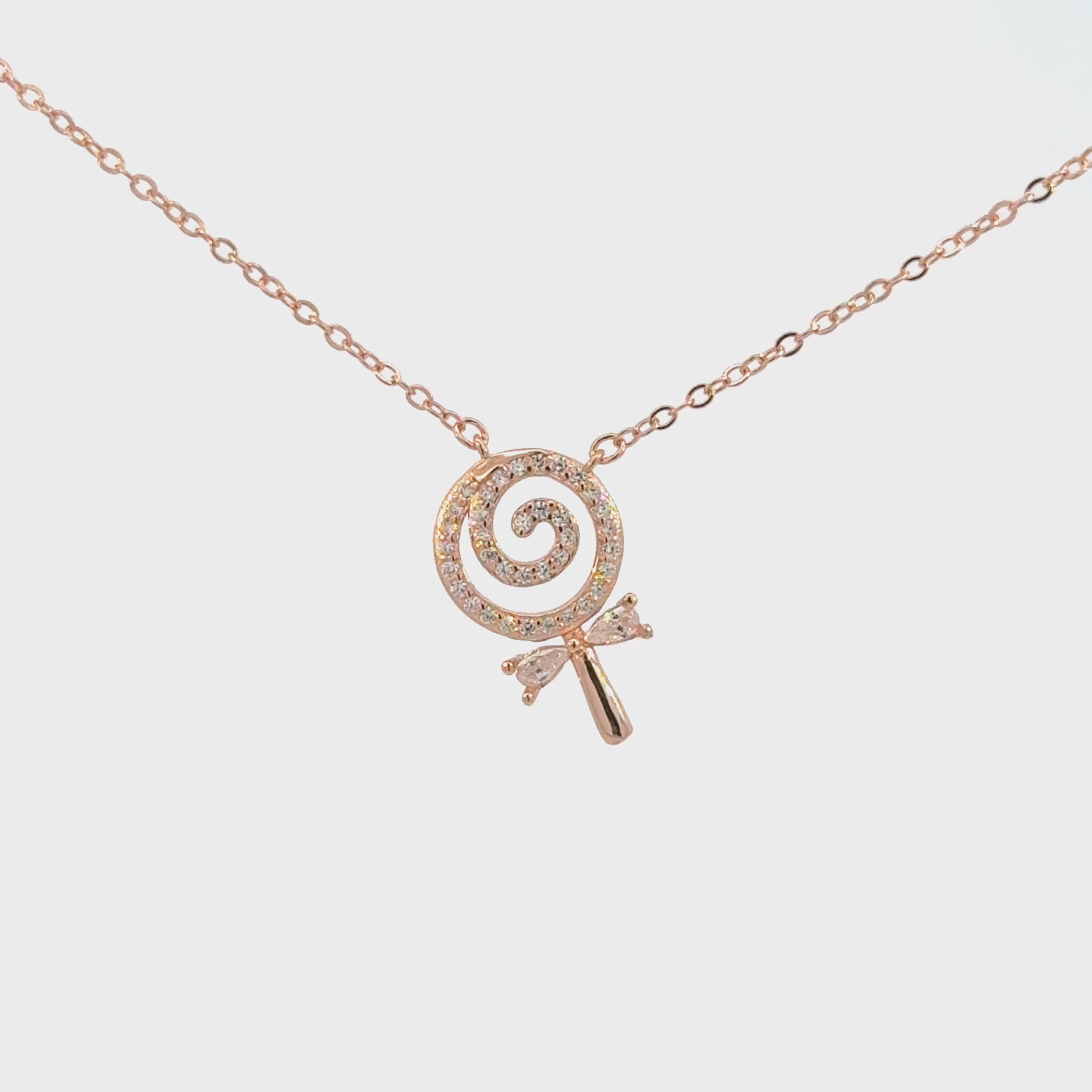Rosegold lalipop chian with pendent