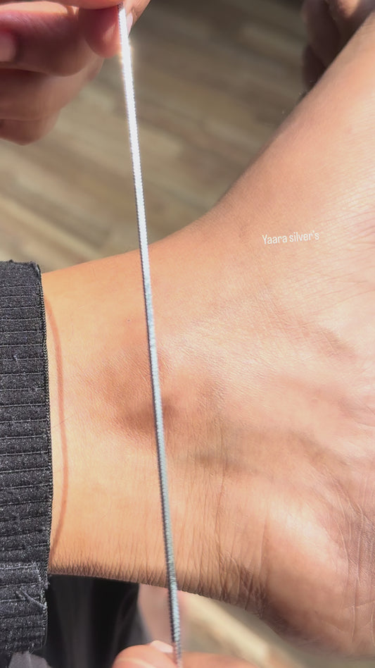 Rhodium Anklet
