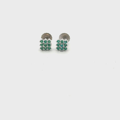 Multistone Green Earrings