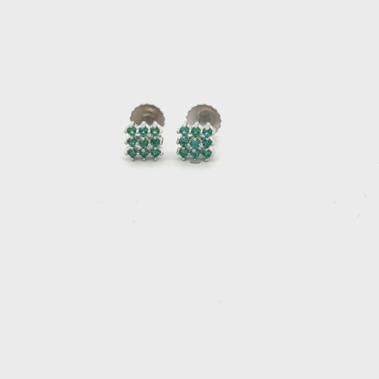 Multistone Green Earrings
