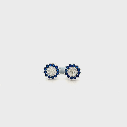 Multistone Blue Second Earrings