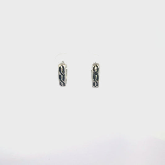 Black  Enamel Baali Earring