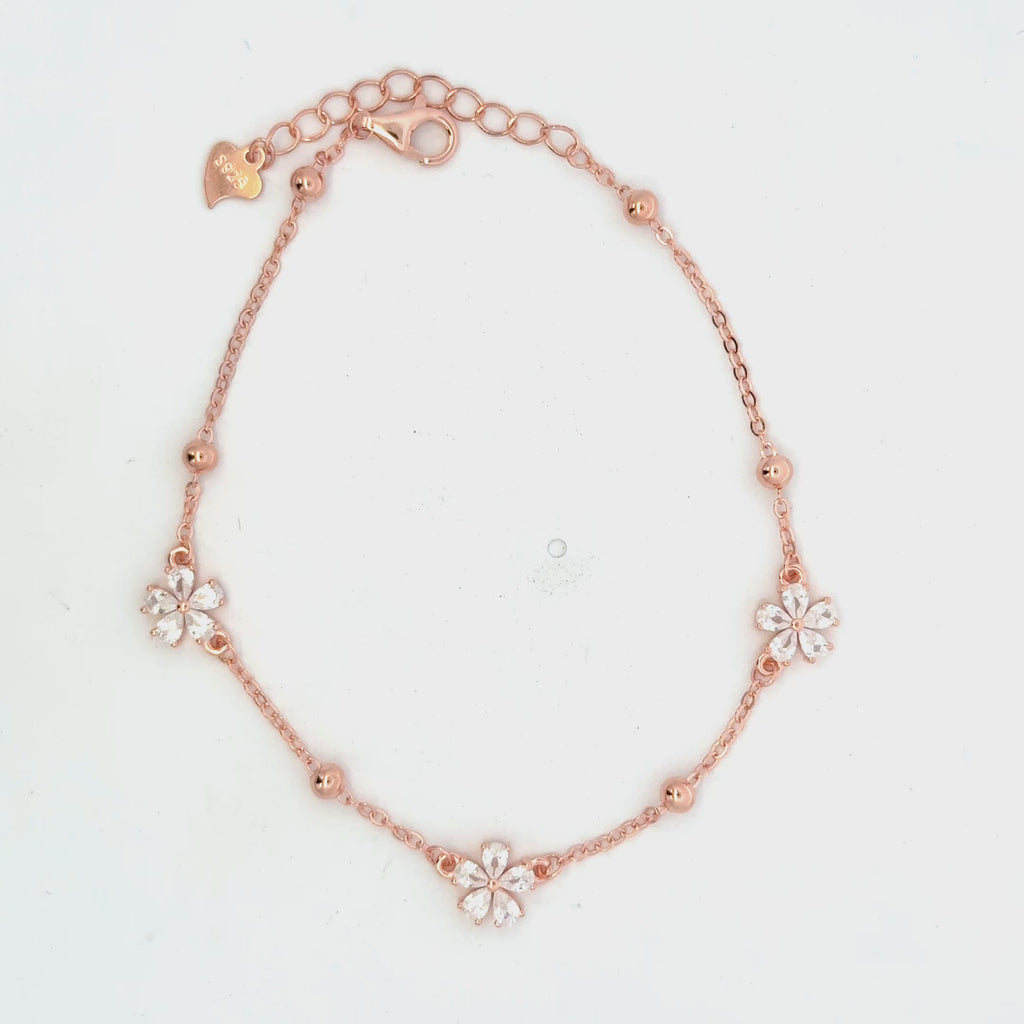 Flower Beads Rosegold Bracelet