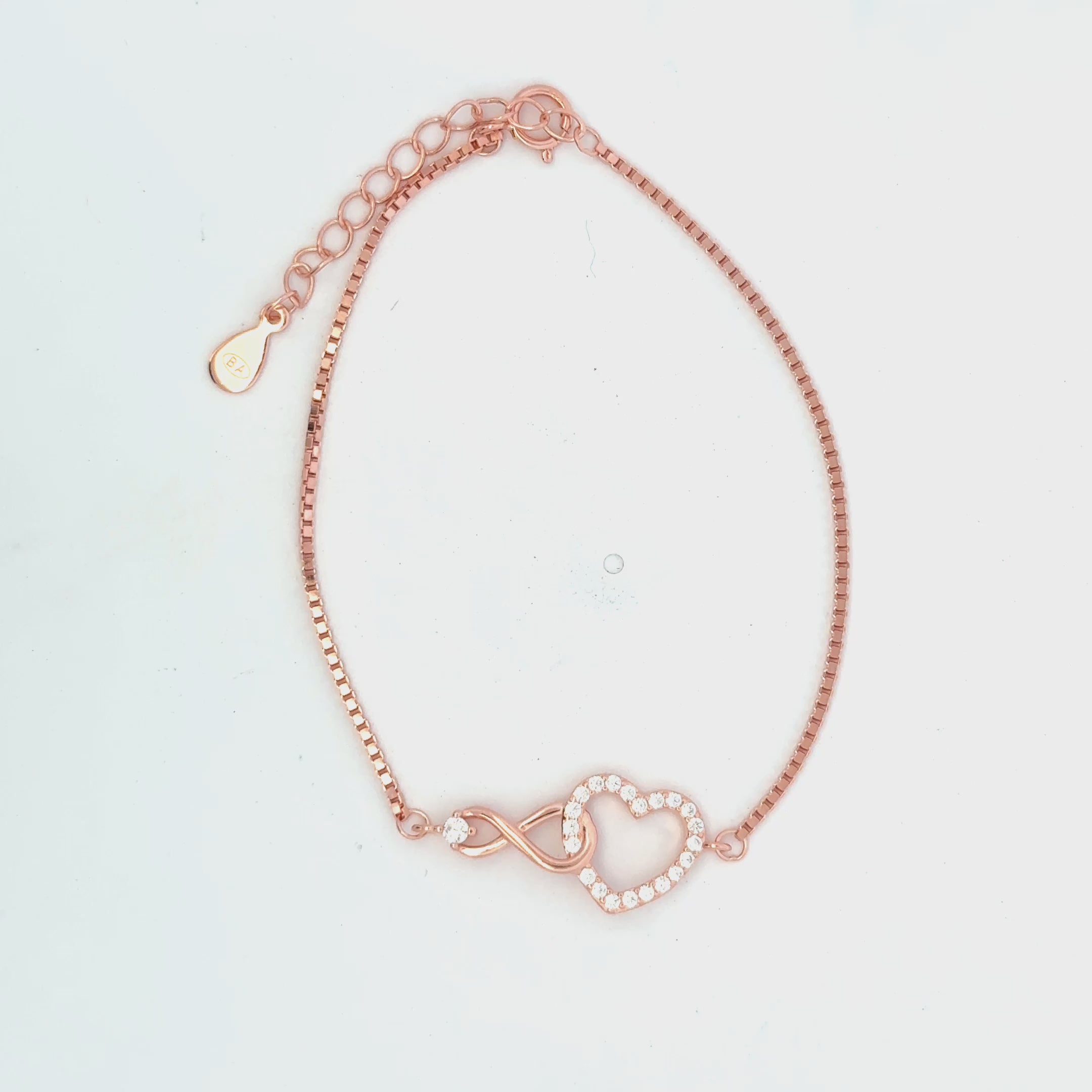 Infinity Heart Rosegold Bracelet