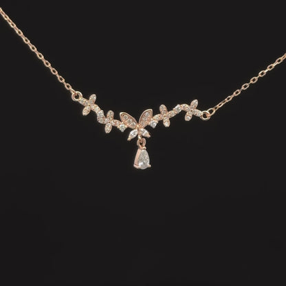 Butterfly Rosegold Chain With Pendant