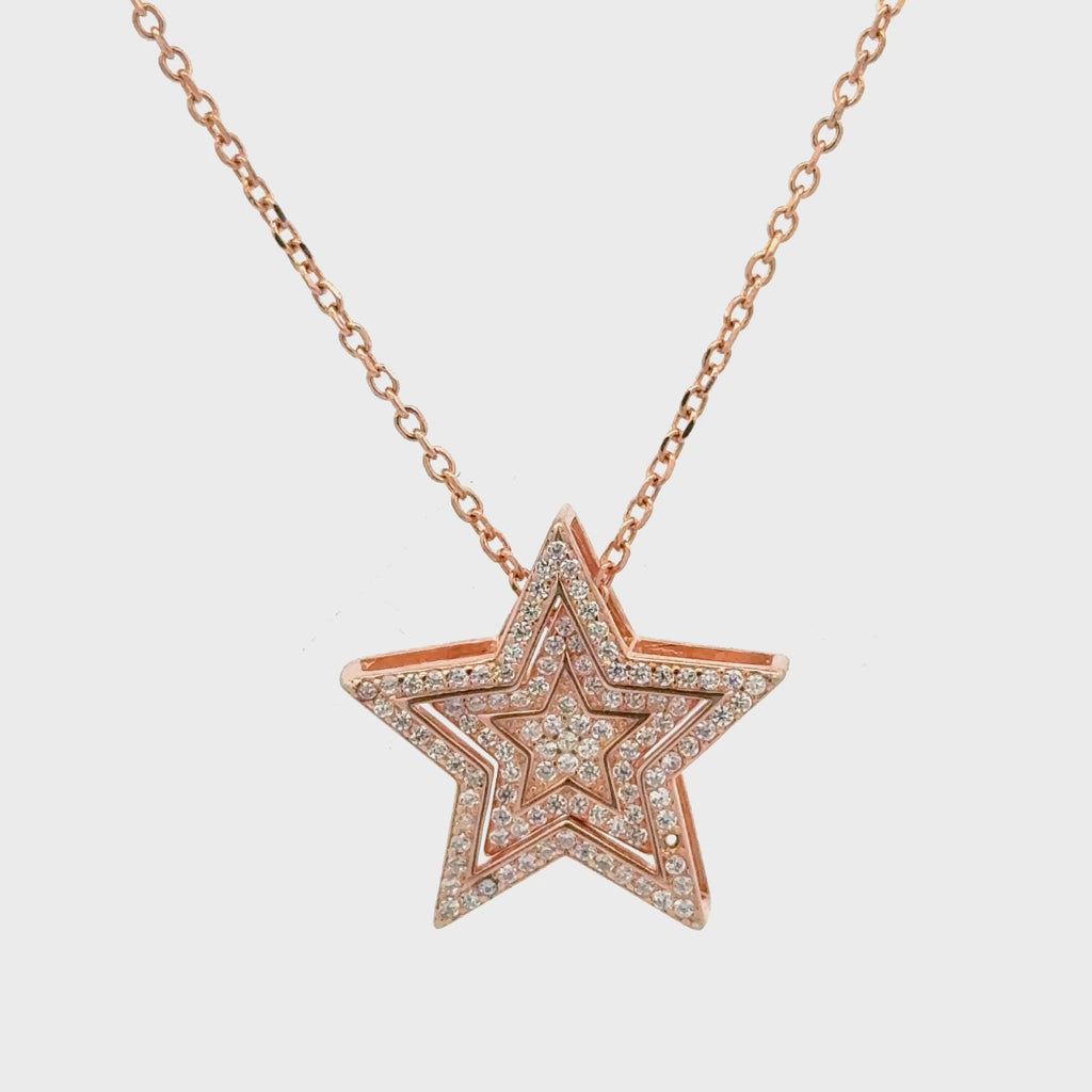 Rosegold star chain with pendent