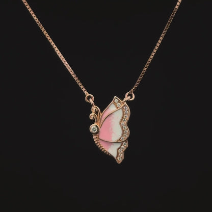 BUTTERFLY ROSEGOLD CHAIN WITH PENDANT