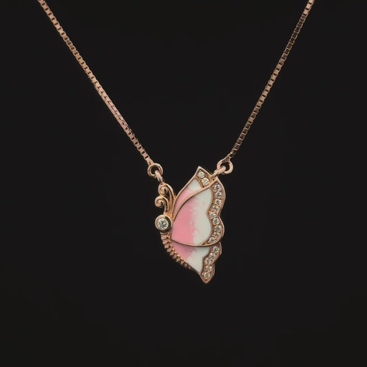 BUTTERFLY ROSEGOLD CHAIN WITH PENDANT