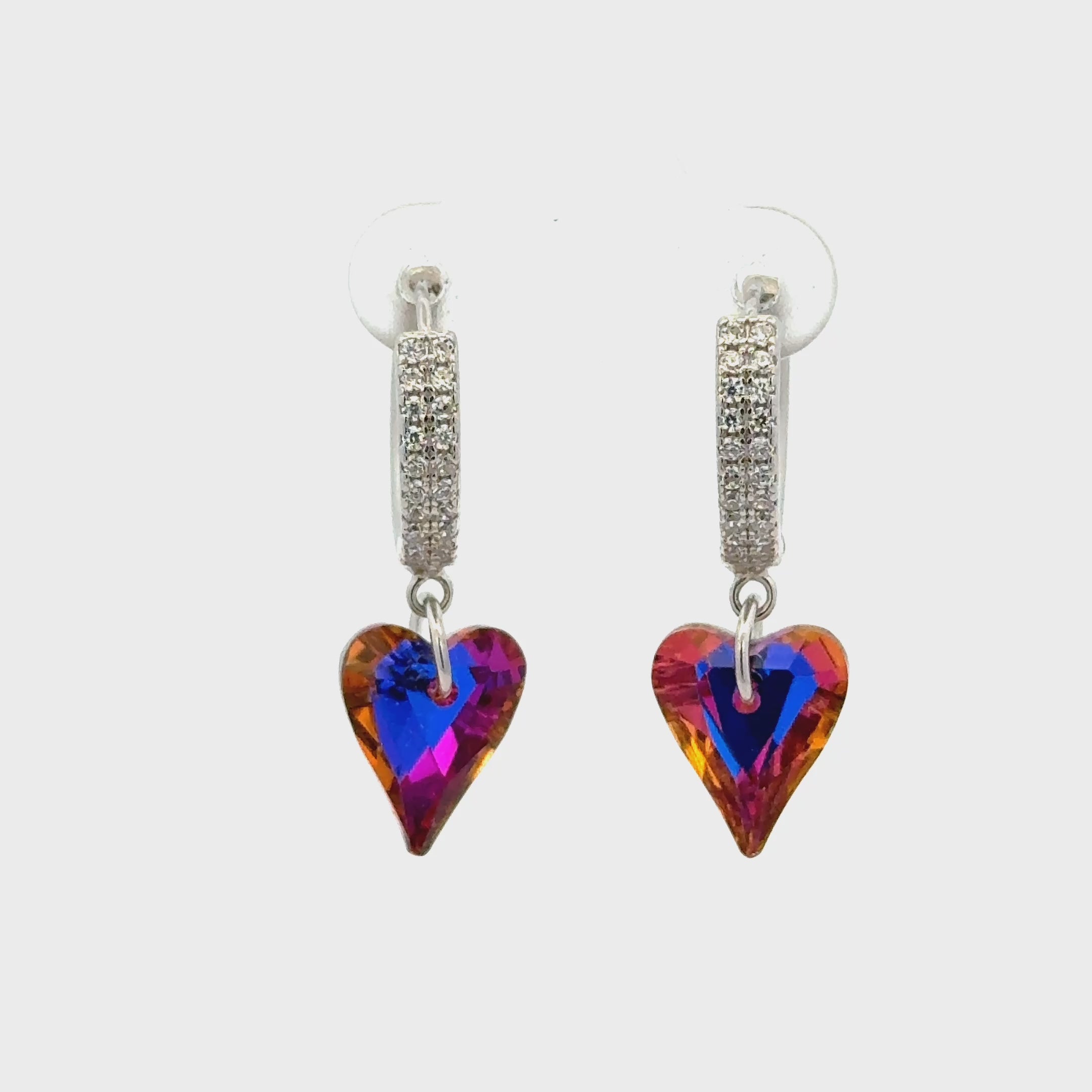 Heart Black Drops Baali Earring