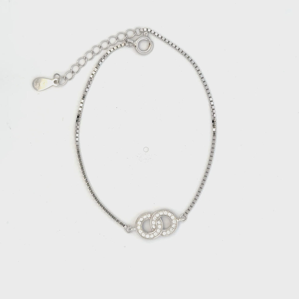 Double Circle CZ Bracelet