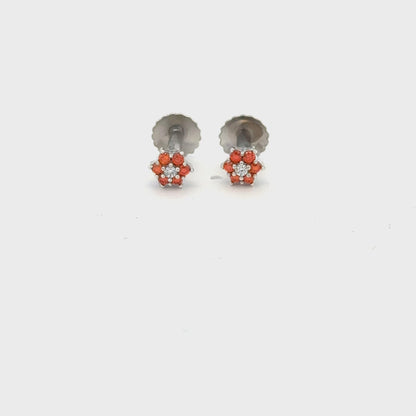 Star Orange Earrings