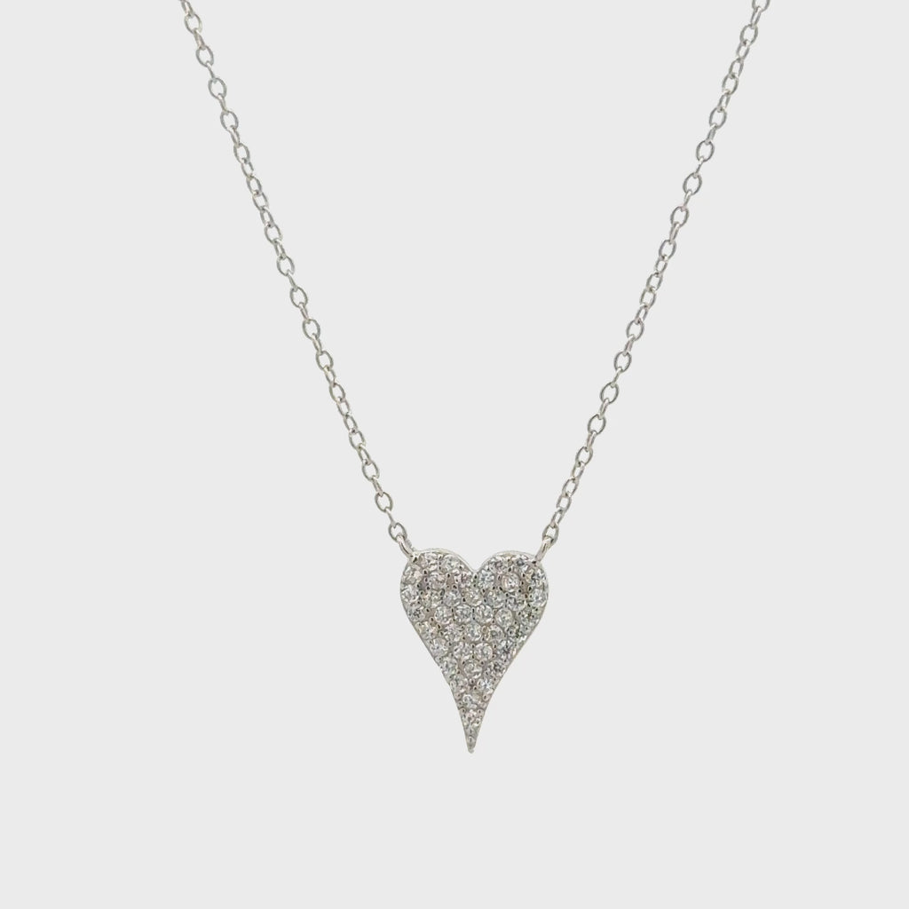 Rhodium Heart Chain