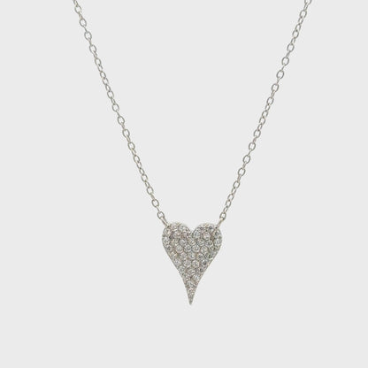 Rhodium Heart Chain