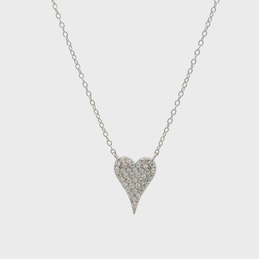 Rhodium Heart Chain