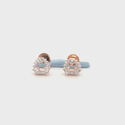 Rosegold Circle Earrings
