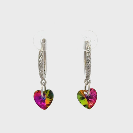 Heart Black Drops Baali Earring