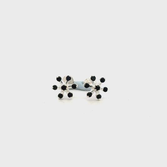 Multistone Black Second Earrings